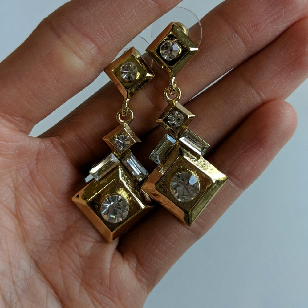 Gold dangly earrings